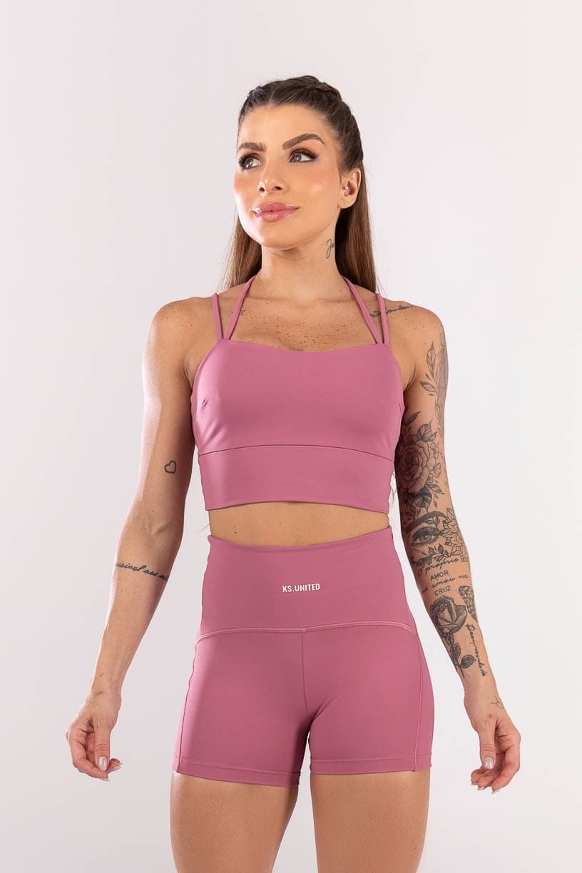 Top Decote Reto com Alças Duplas (Rosê) | Ref: K3926-C