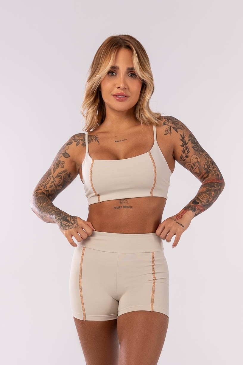 Top com Cobertura Contrastante (Off-White) | Ref: K4014-A