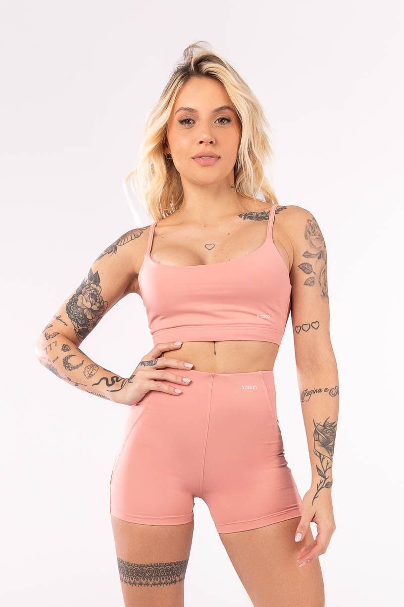 Top com Alças Reguláveis e Abertura nas Costas (Rosa) | Ref: K4061-B
