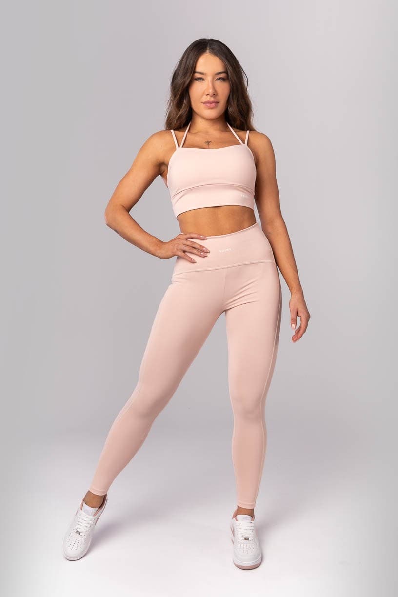 Calça Legging com Cós Diferenciado (Rosa Claro) | Ref: K4032-C