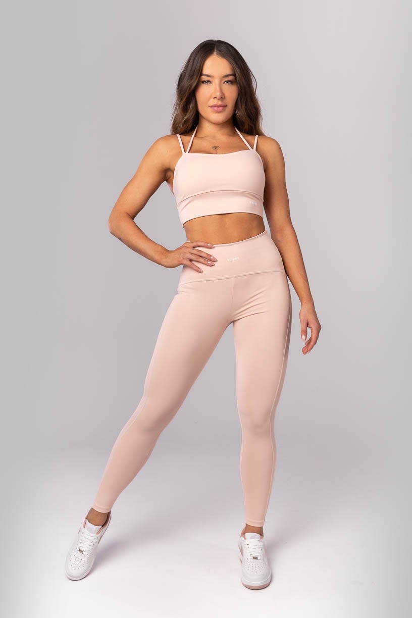 Calça Legging com Cós Diferenciado (Rosa Claro) | Ref: K4032-C
