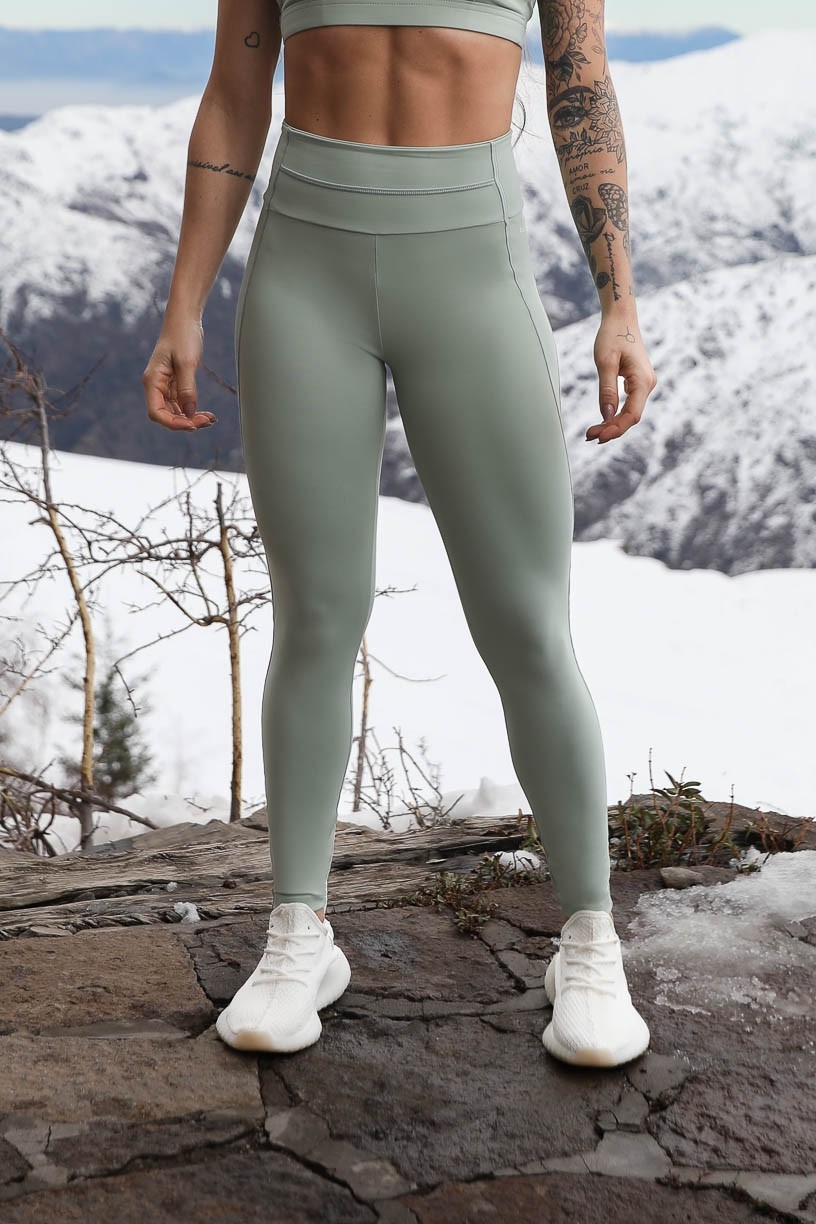Calça Legging com Coberturas (Verde Claro) | Ref: K4282-A