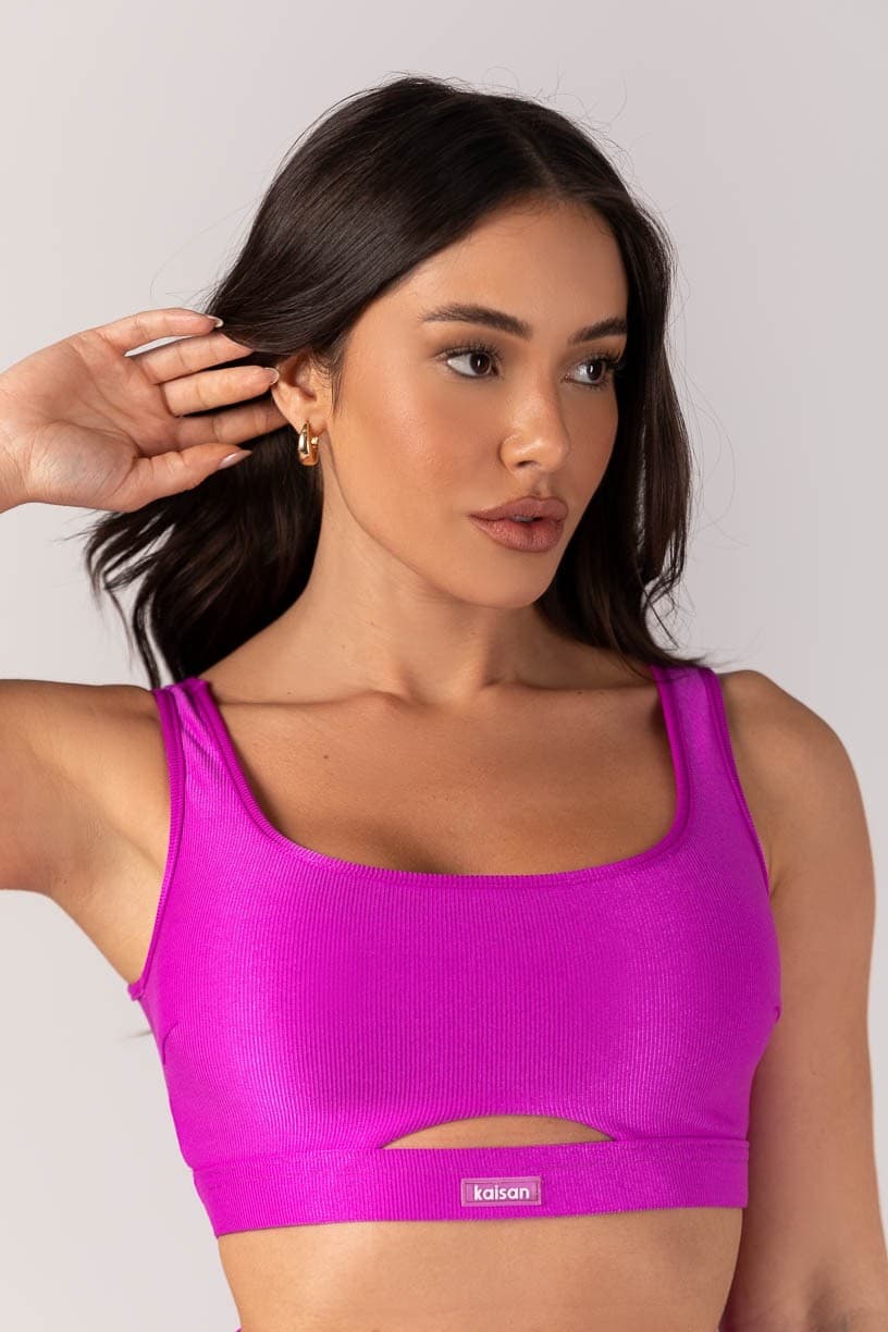 Top com Abertura Frontal (Roxo) | Ref: K4305-B