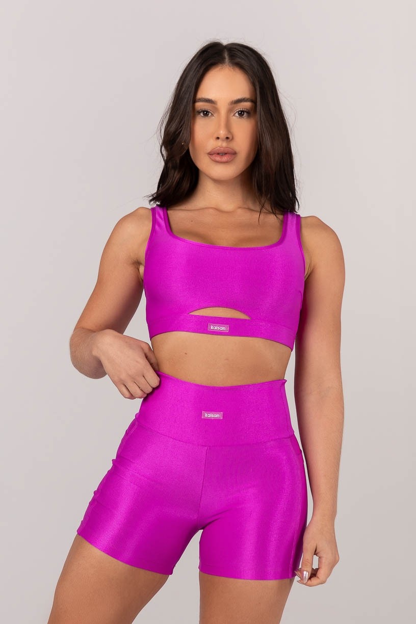 Top com Abertura Frontal (Roxo) | Ref: K4305-B