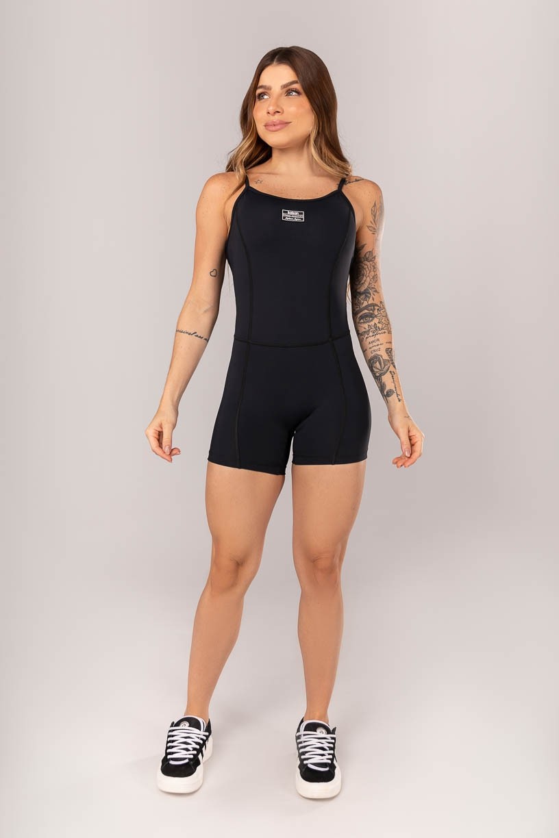 Macaquinho com Recortes sem Gancho (Preto) | Ref: K4348-A