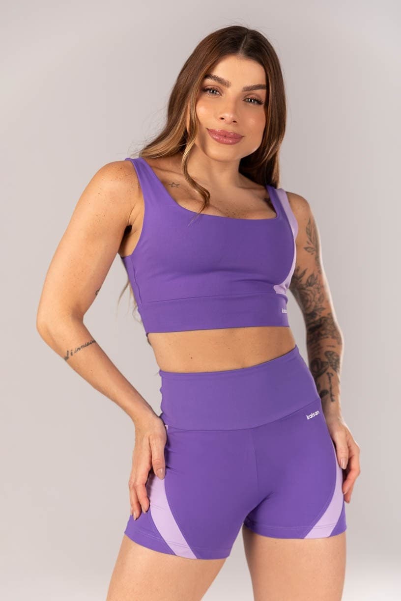 Short com Recortes (Violeta / Lilás) | Ref: K4334-C