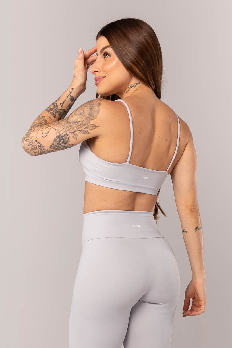 Top com Cobertura Contrastante (Cinza Claro) | Ref: K4014-D