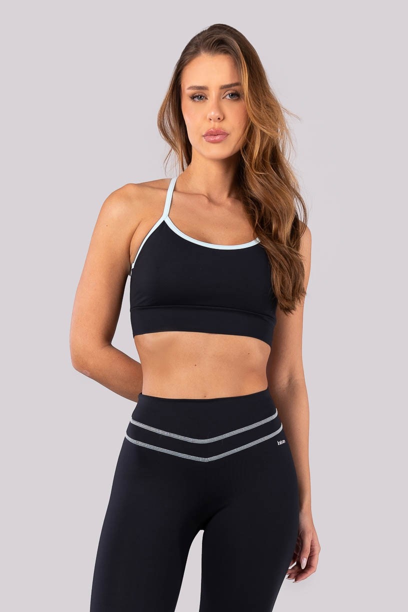 Top com Tiras Duplas Reguláveis (Preto) | Ref: K4389-B