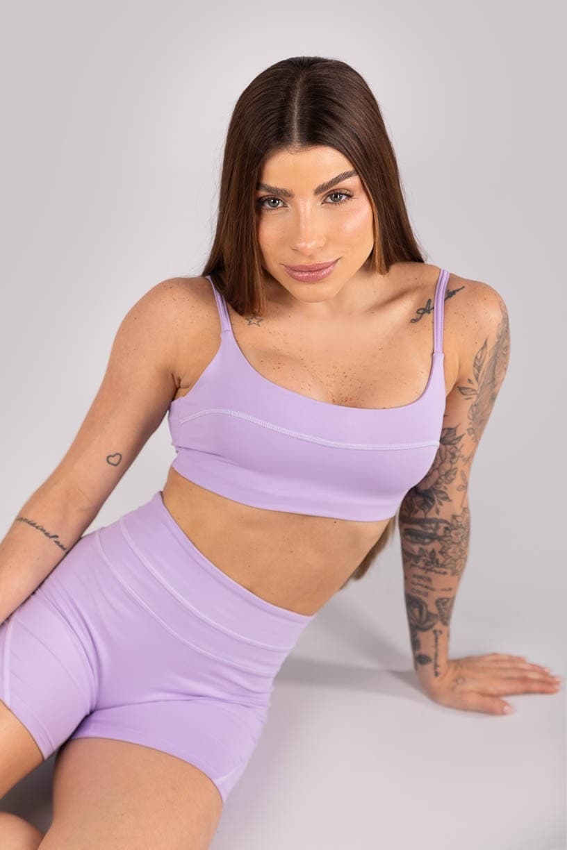 Short com Recortes e Cobertura (Lilás) | Ref: K4458-A