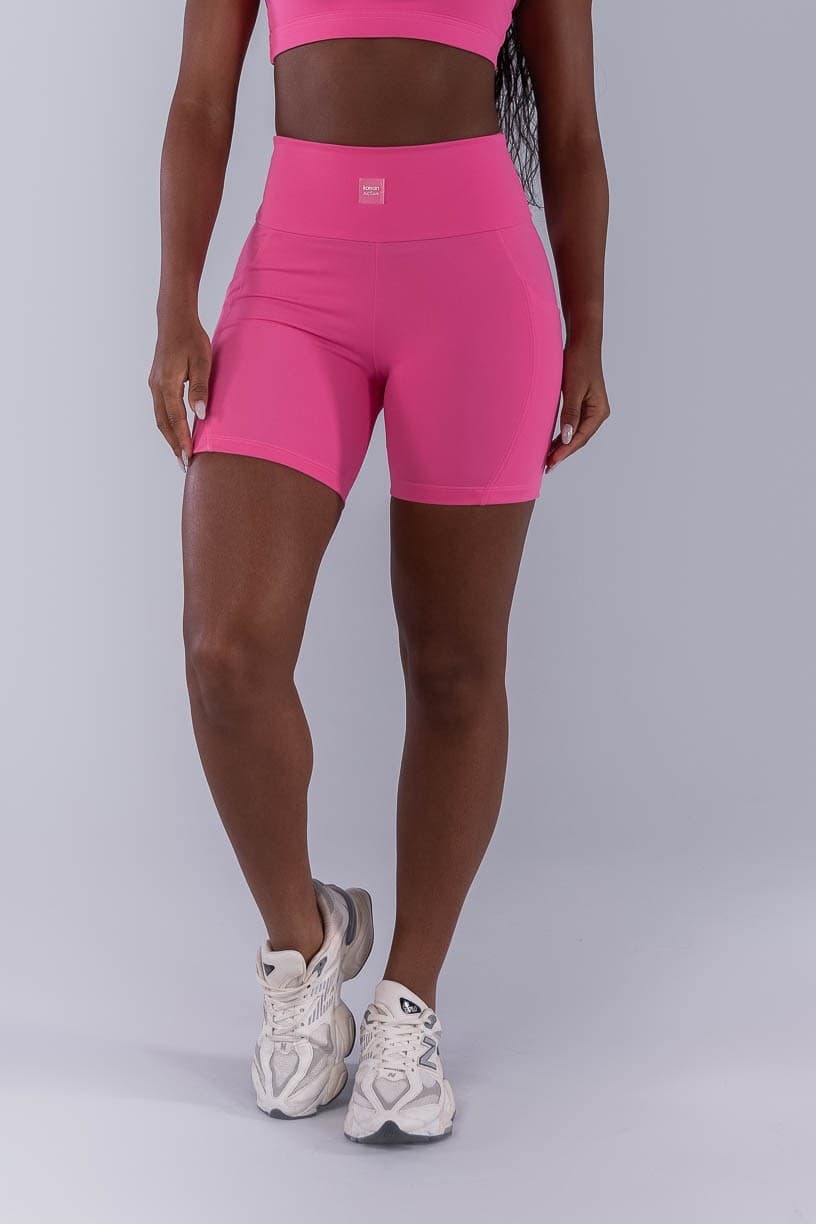 Bermuda com Bolsos e Pesponto (Rosa Chiclete) | Ref: K4474-B