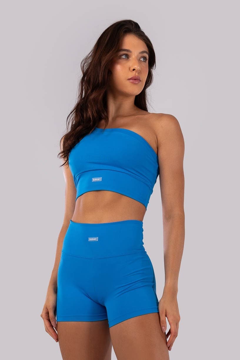 Top Assimétrico com Emborrachado (Azul Oceano) | Ref: K4235-D