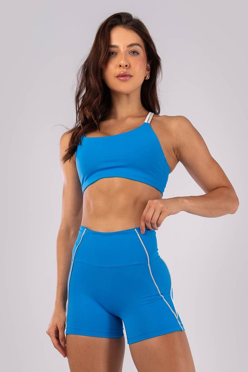 Top com Alças Duplas (Azul Oceano / Bege / Off-White) | Ref: K4511-B