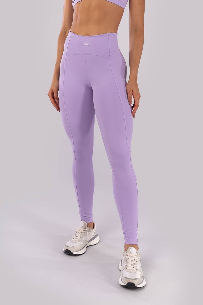 Calça Legging com Faixa Lateral (Lilás) | Ref: K4536-A