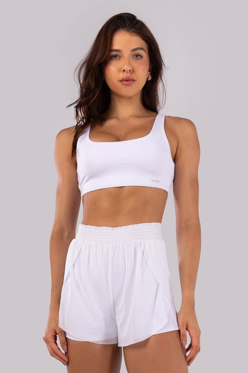 Top com Alças Largas e Costas Abertas com Tiras (Branco) | Ref: K4541-A