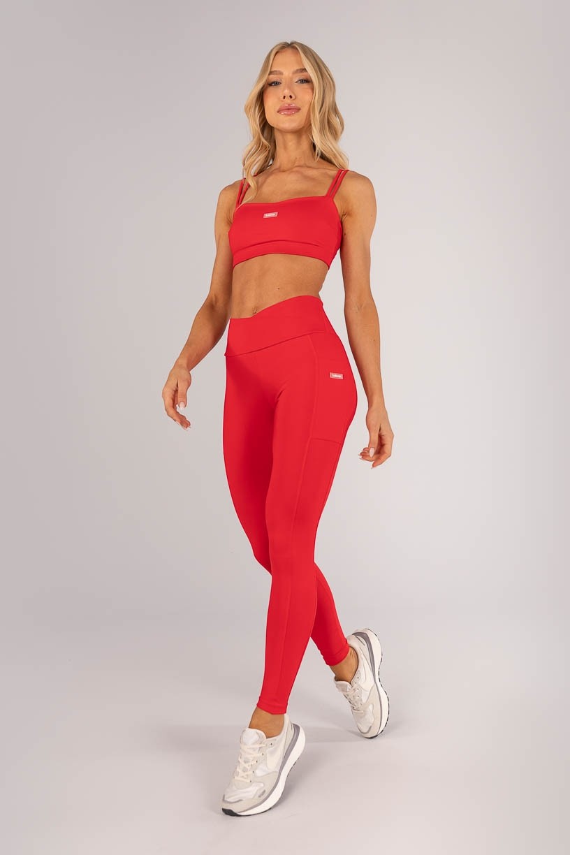Calça Legging com Cós Transpassado e Bolsos (Apple) | Ref: K4360-D