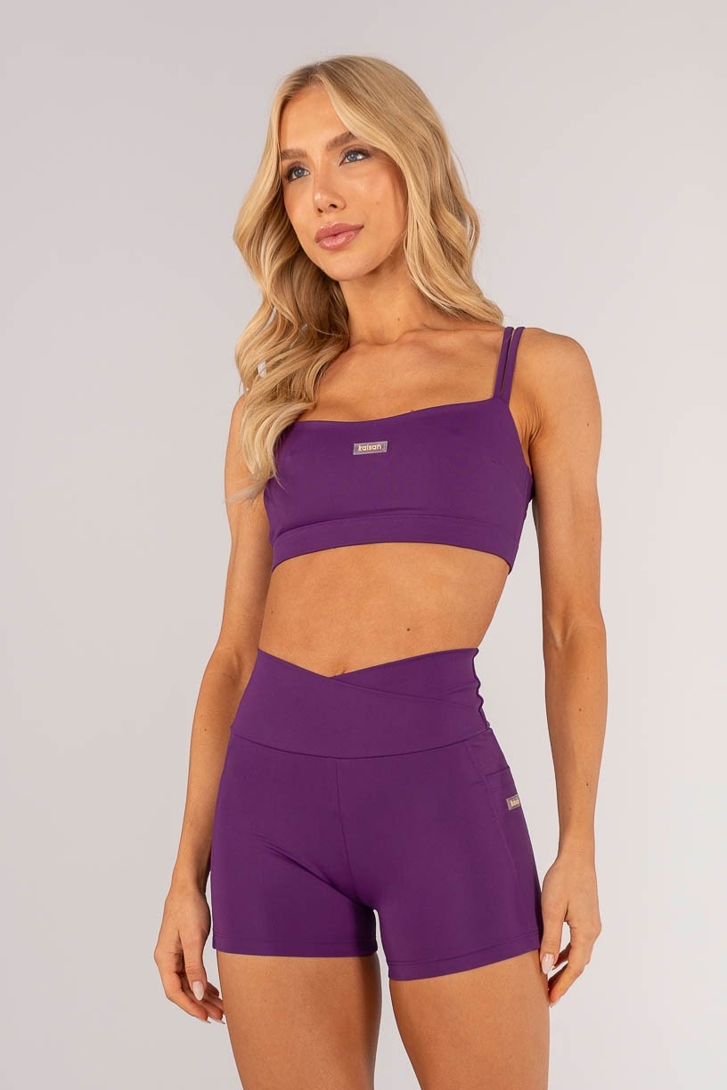 Top Decote Reto e Alças Duplas (Ametista) | Ref: K4359-E