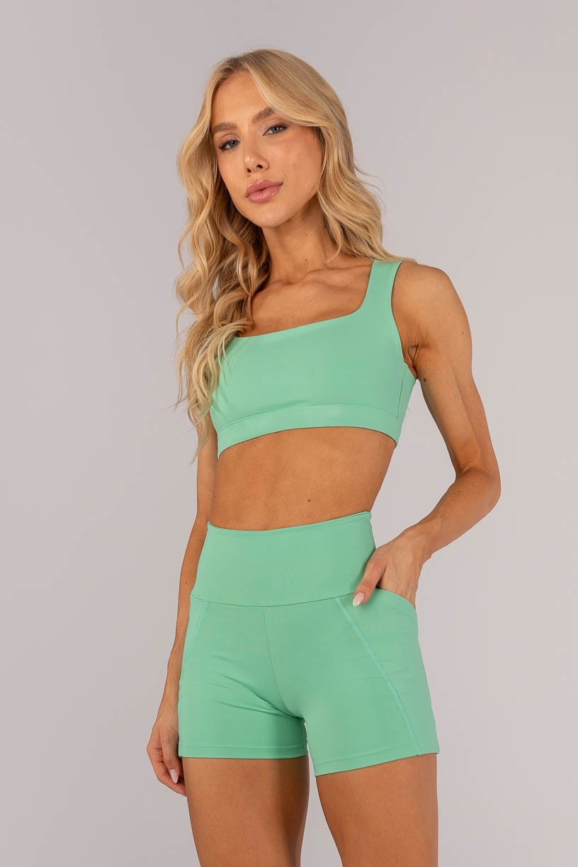 Top com Decote Quadrado e Costas Abertas (Hortelã) | Ref: K4600-B