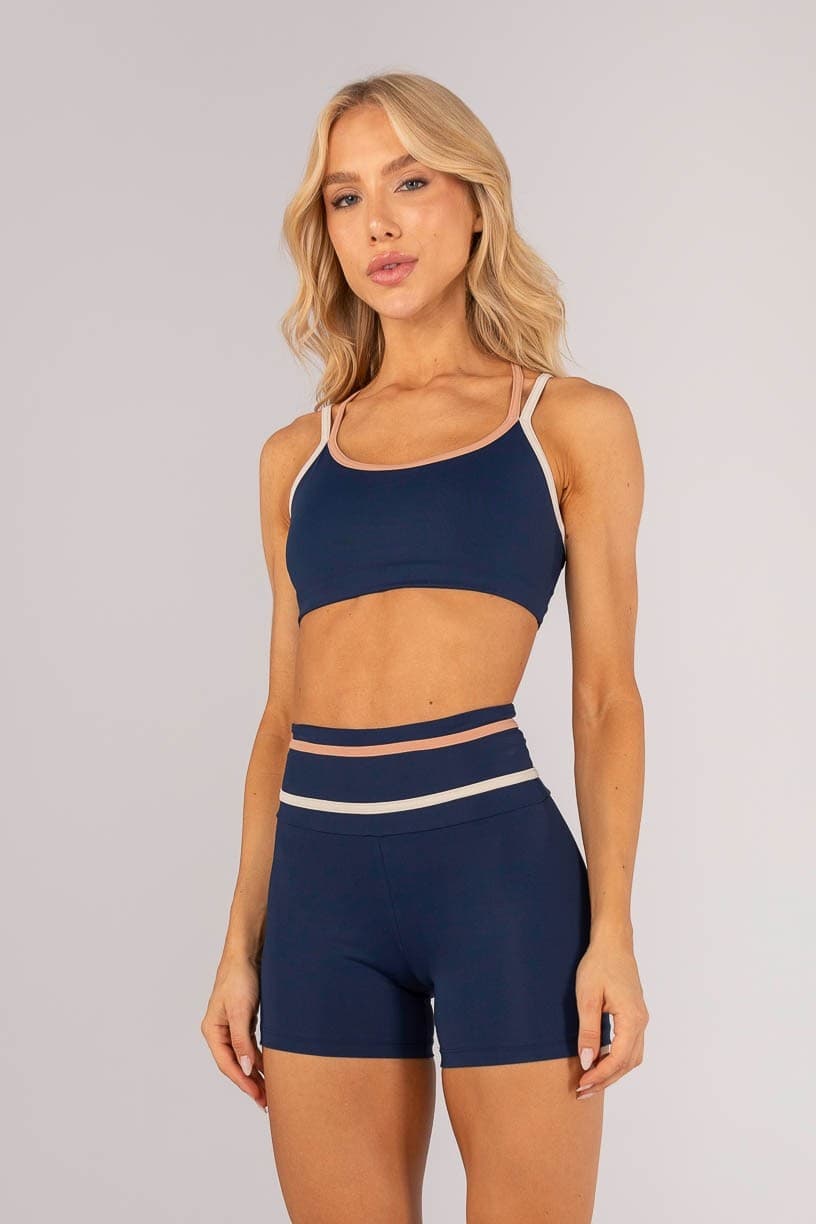 Top com Recortes e Alças Duplas (Azul Marinho / Nude / Bege) | Ref: K4603-A