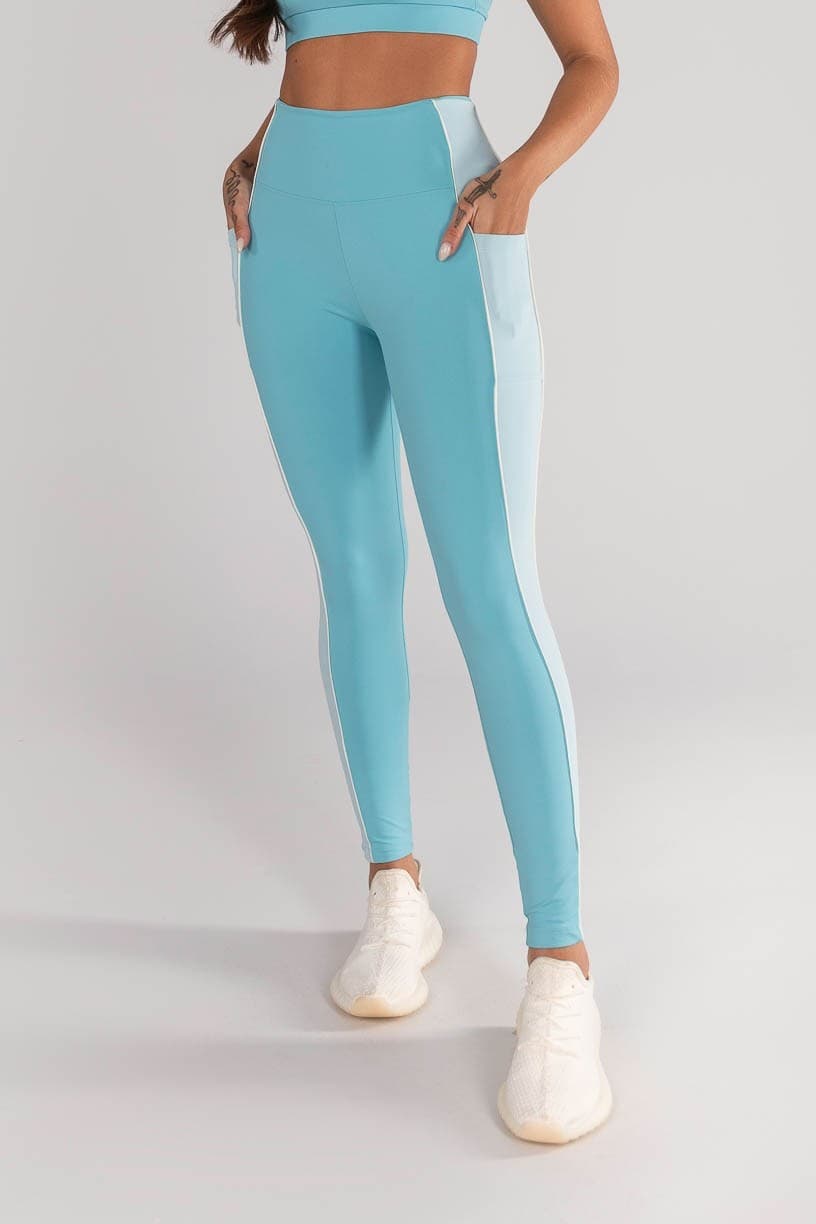 Calça Legging com Bolso e Vivos (Brisa / Glacial / Pérola) | Ref: K4636-B