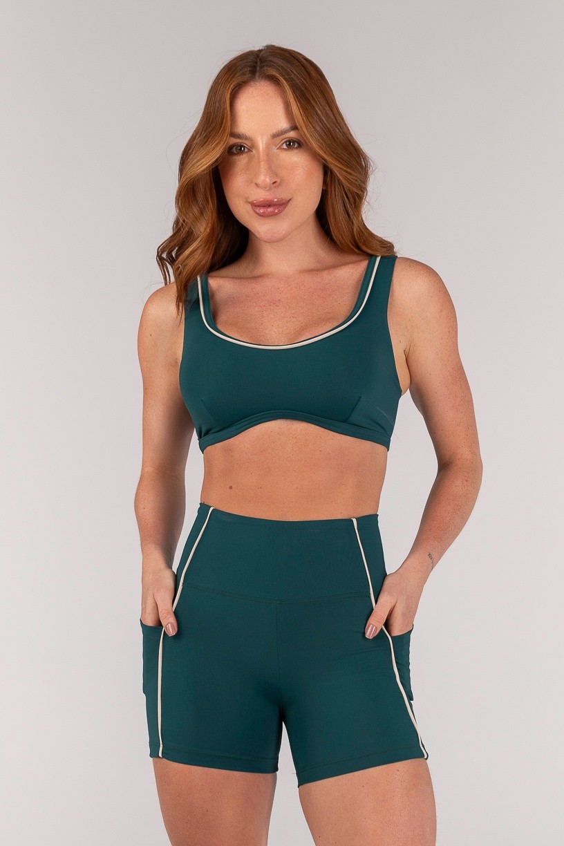 Top Alças Largas e Viés com Vivo Embutido (Imperial / Off-White) | Ref: K4646-B