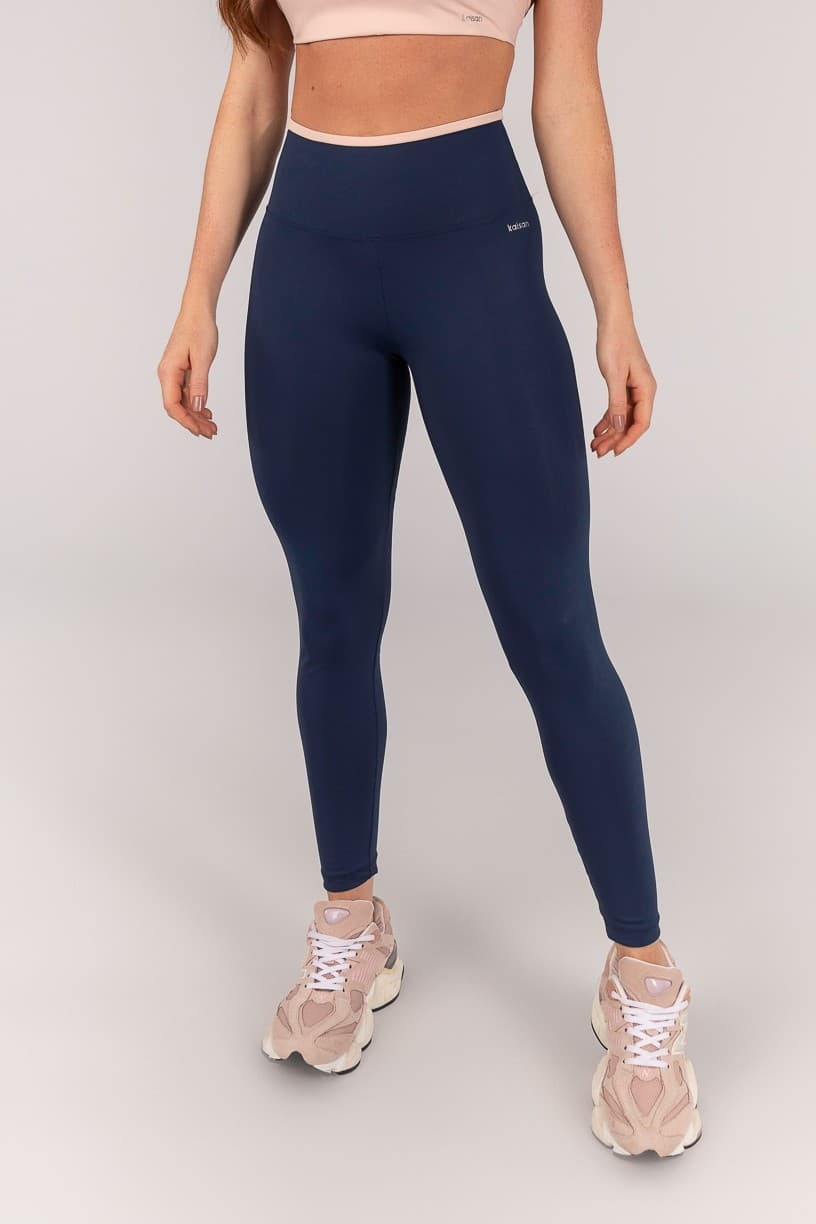 Calça Legging com Passante e Vira (Azul Marinho) | Ref: K4656-B