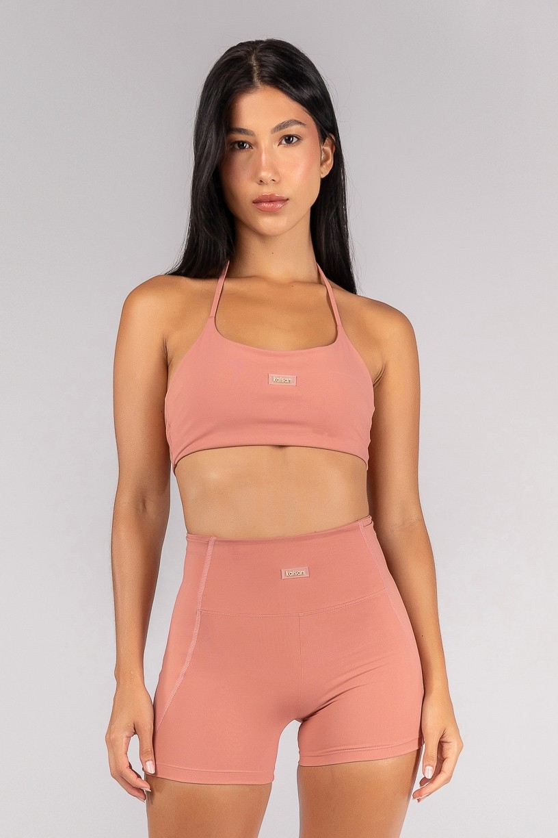 Top Frente Única com Tiras nas Costas (Telha) | Ref: K4523-D