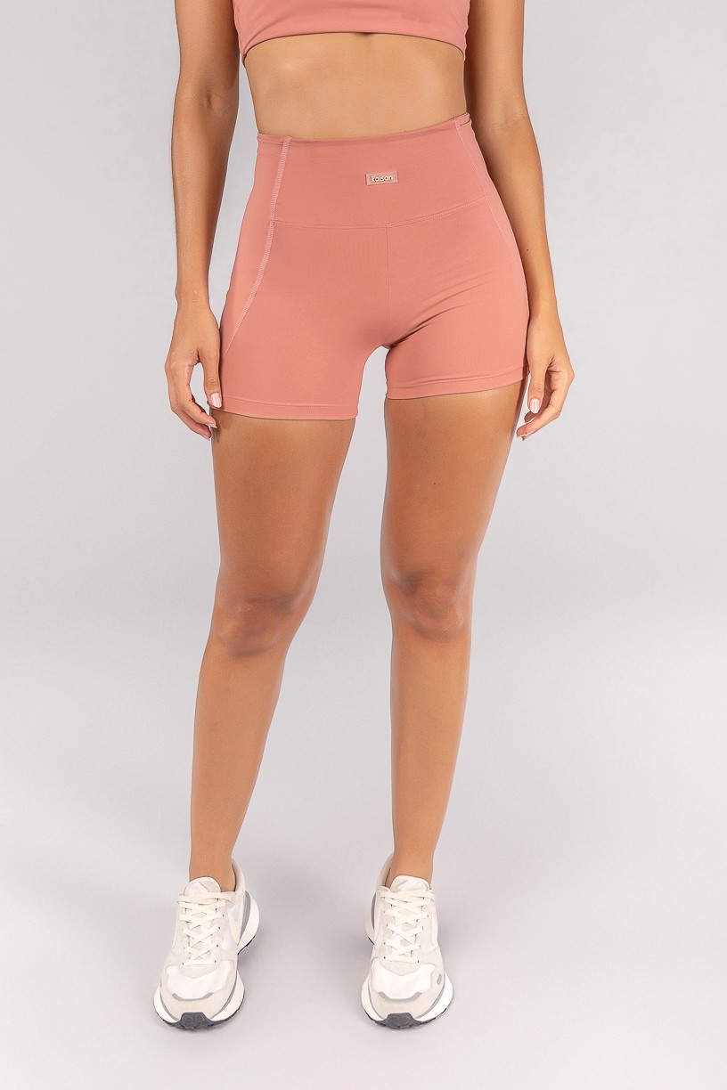 Short com Bolsos nas Laterais Do Cós (Telha) | Ref: K4525-D