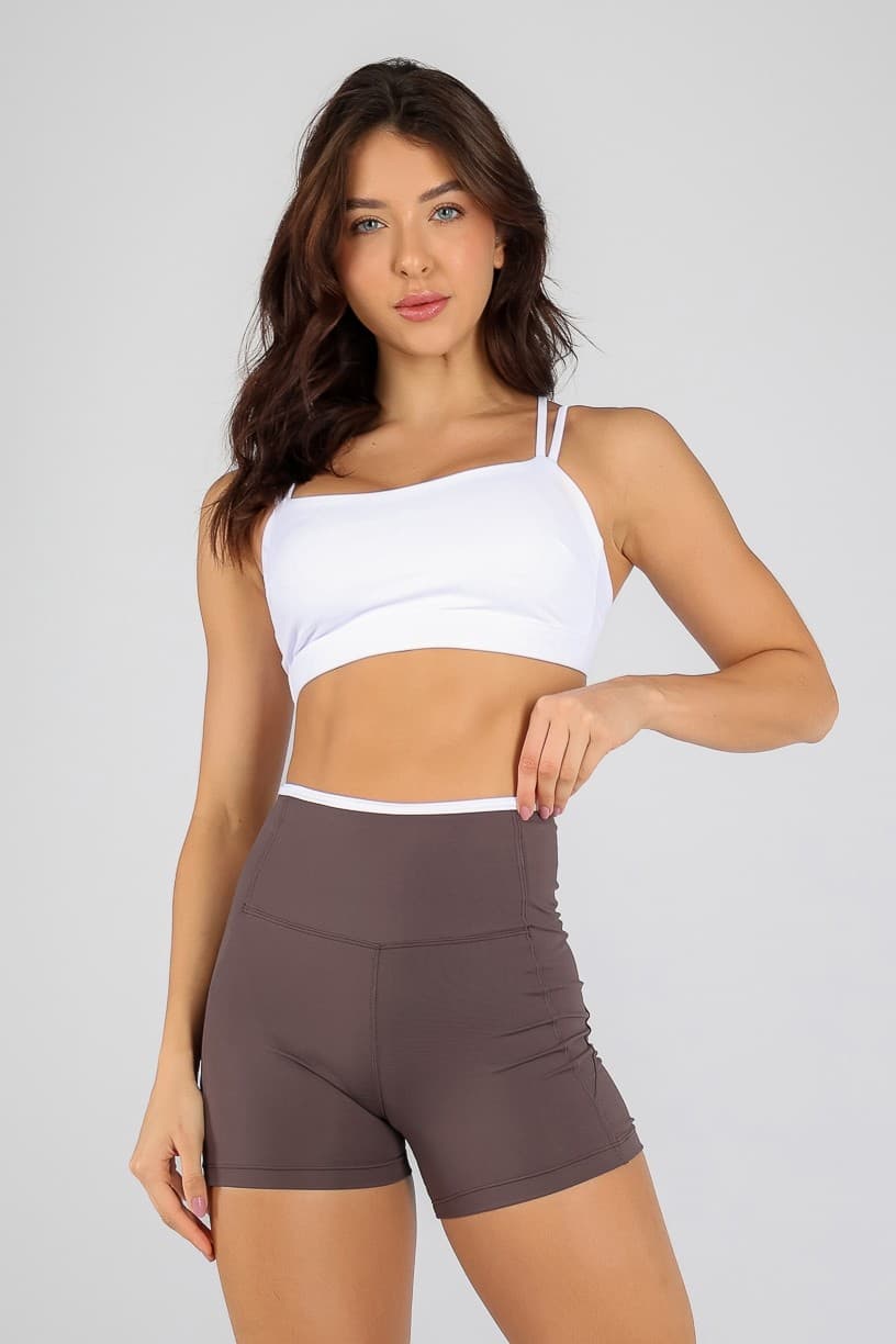 Top com Decote Reto e Alças Duplas (Branco) | Ref: K4812-A