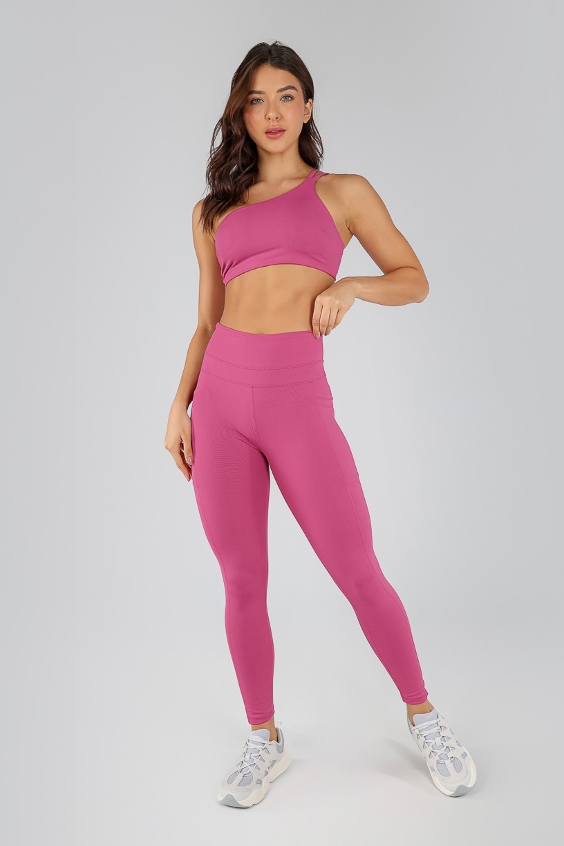 Calça Legging com Recorte no Cós e Bolsos nas Laterais (Sorbet) | Ref: K4716-B