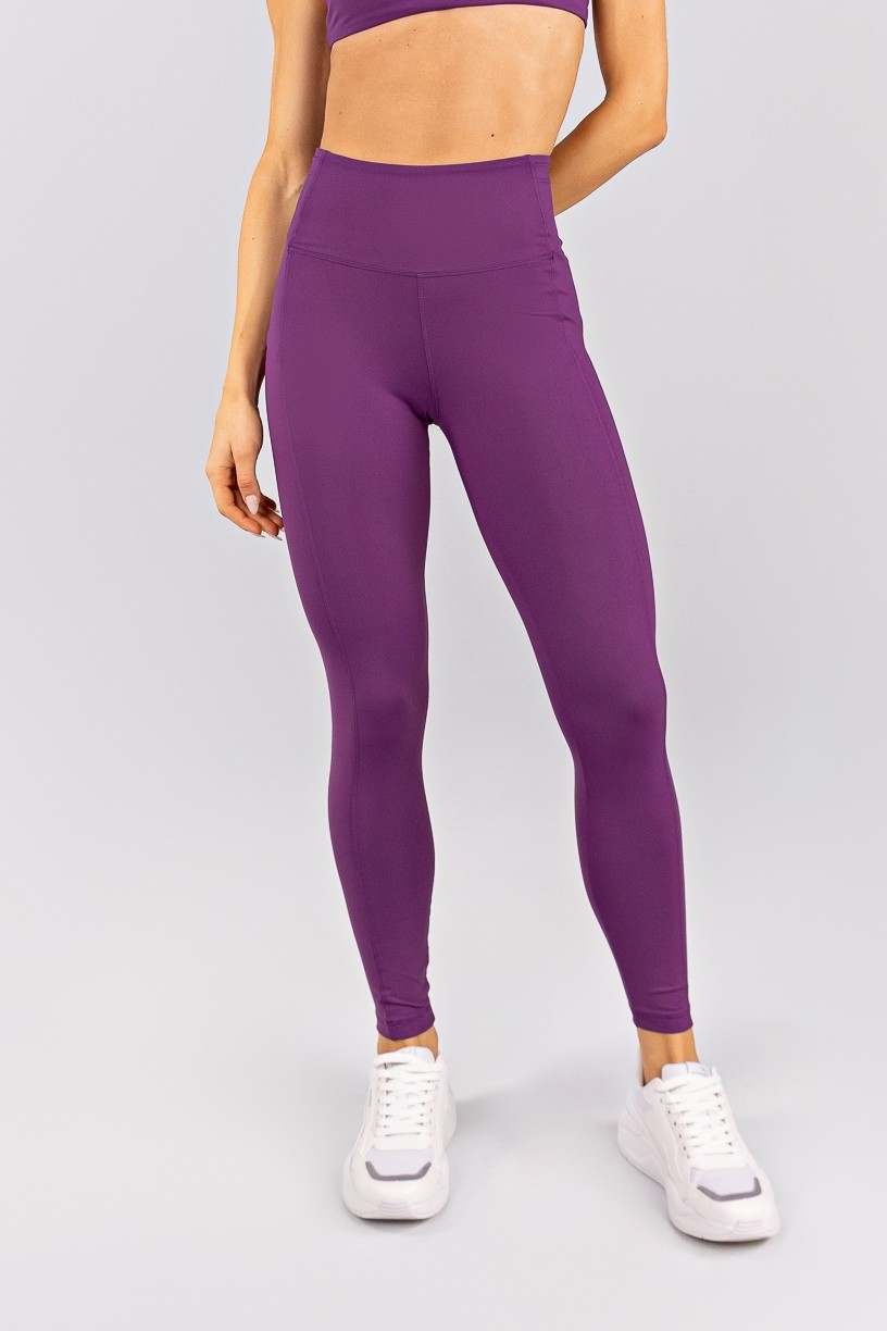 Calça Legging com Bolsos e Recortes (Ametista) | Ref: K4751-B