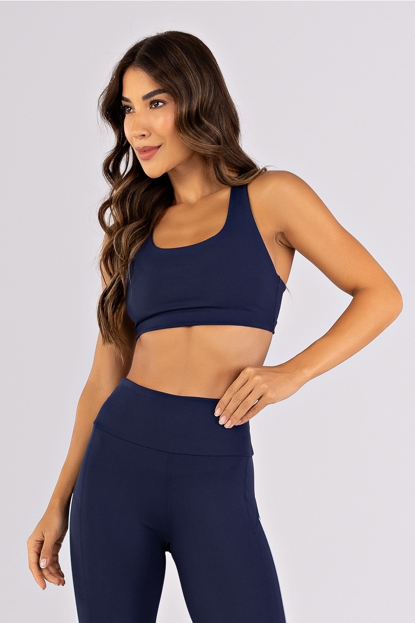 Top com Alças Triplas nas Costas (Azul Marinho / Glacial) | Ref: K4784-C