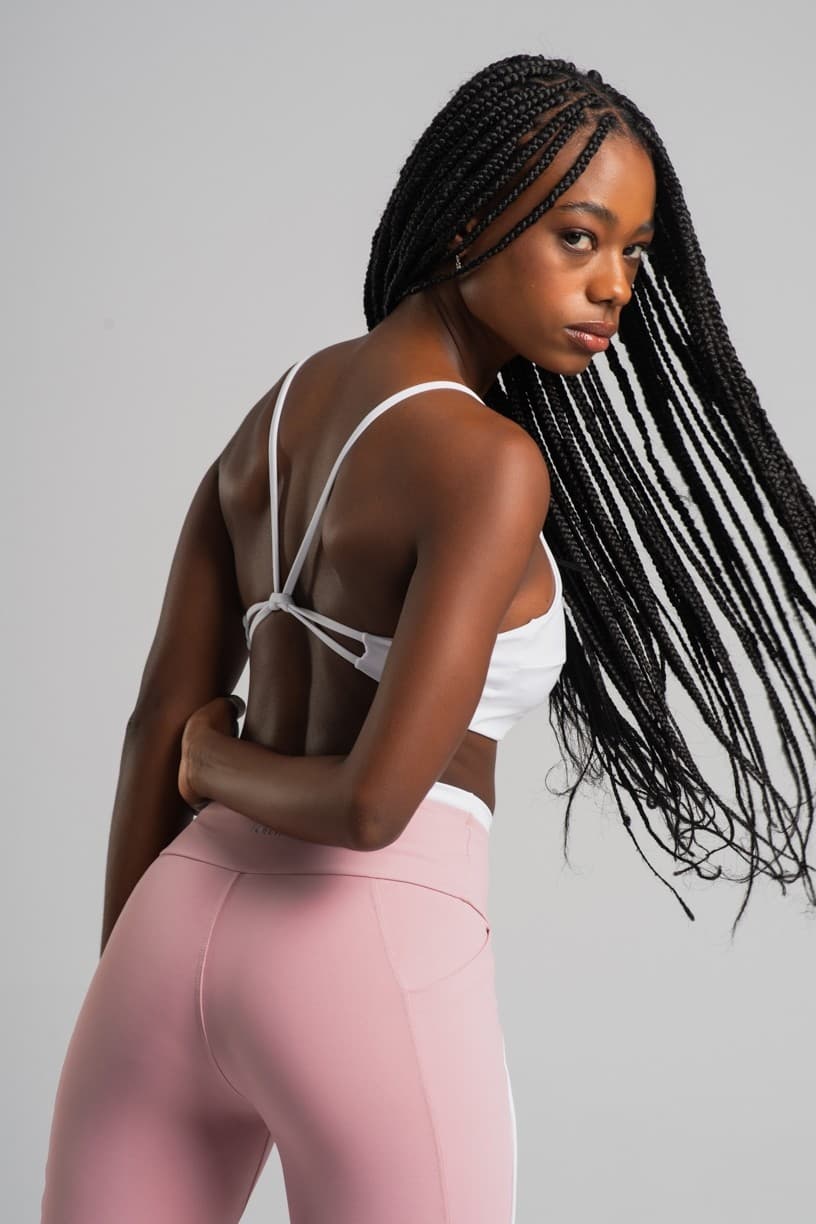 Top com Alças e Tiras nas Costas (Branco) | Ref: K4833-A