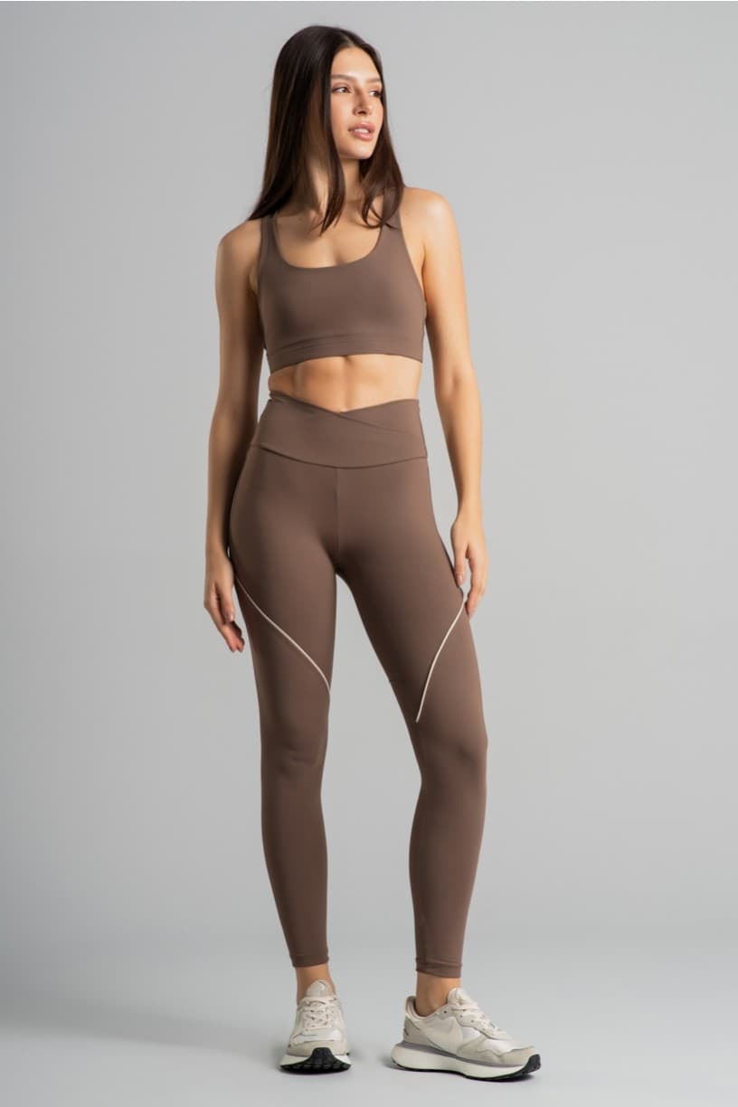 Top com Alças Entrelaçadas nas Costas (Capuccino / Off-White) | Ref: K4857-B