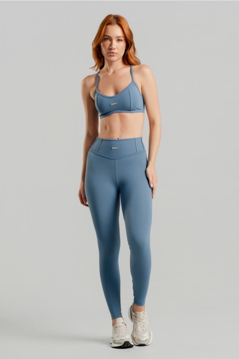 Calça Legging com Detalhes Em Chapado (Bruma) | Ref: K4650-D