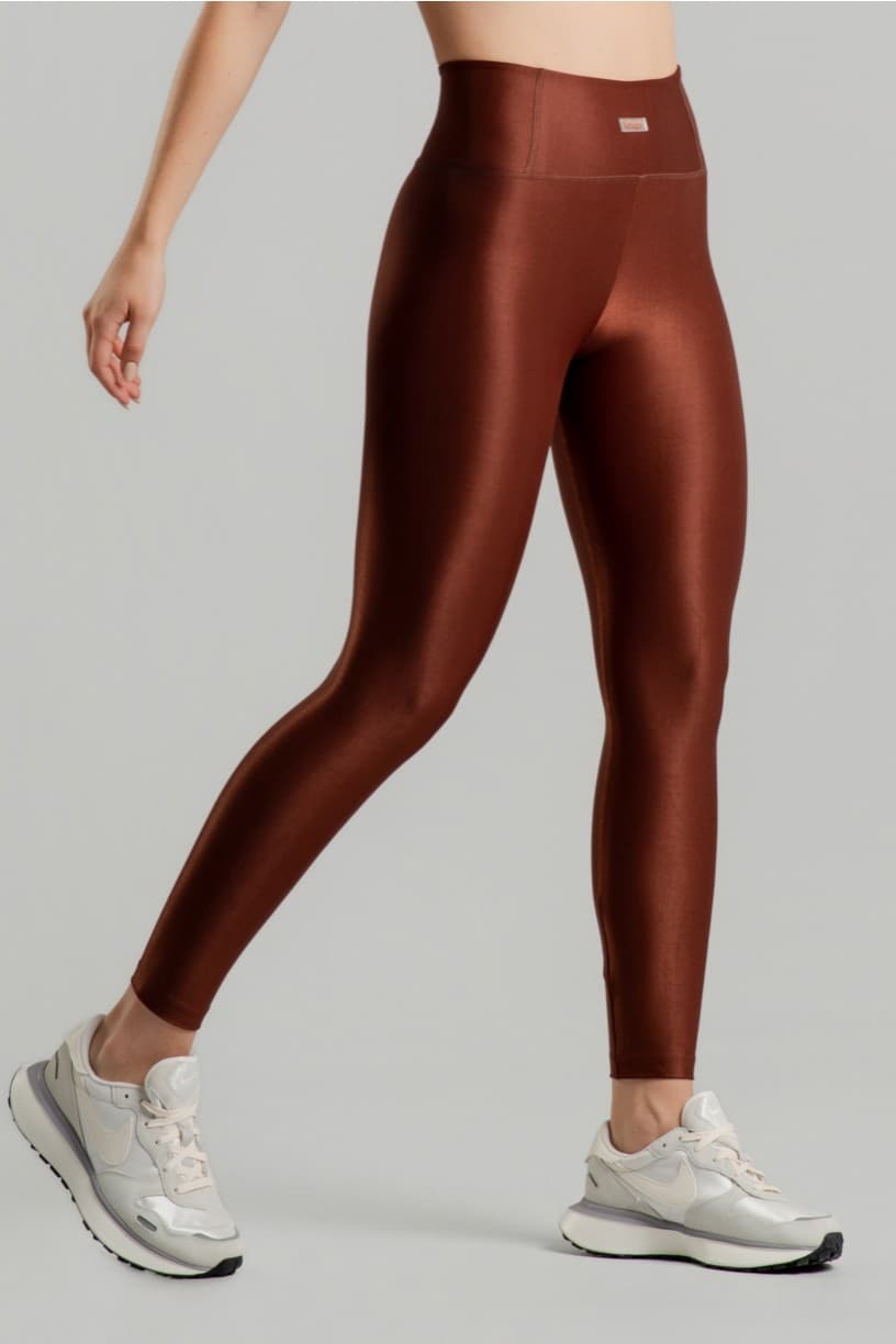 Calça Legging Canelado com Bolso no Cós (Marrom) | Ref: K4493-C