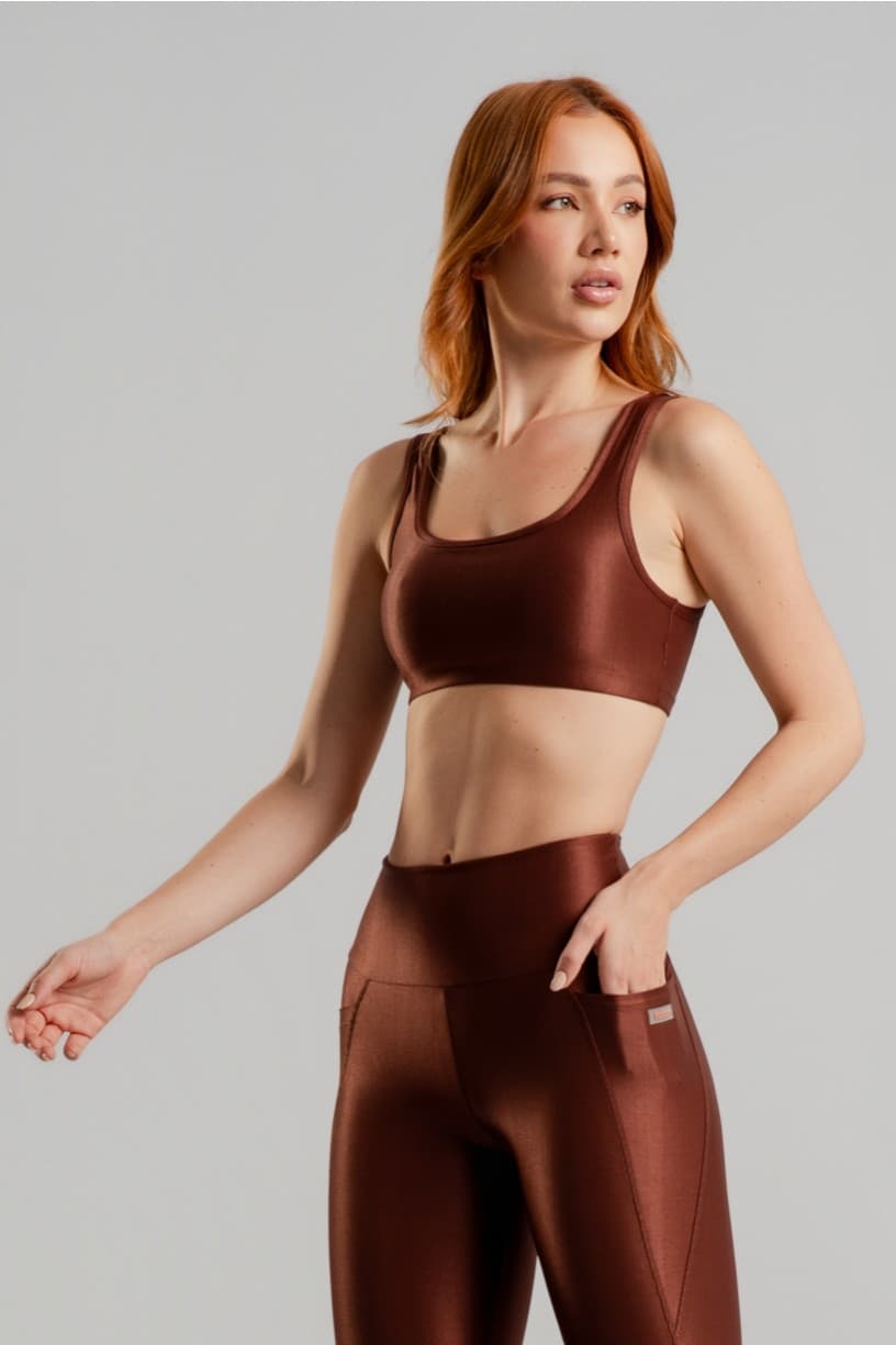 Top Canelado com Alças Largas (Terra) | Ref: K4883-A