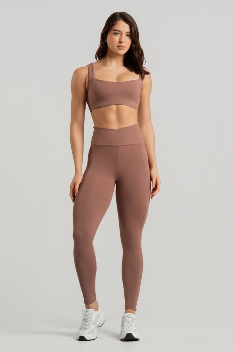 Top com Decote Quadrado e Alças Largas (Canela) | Ref: K4933-B