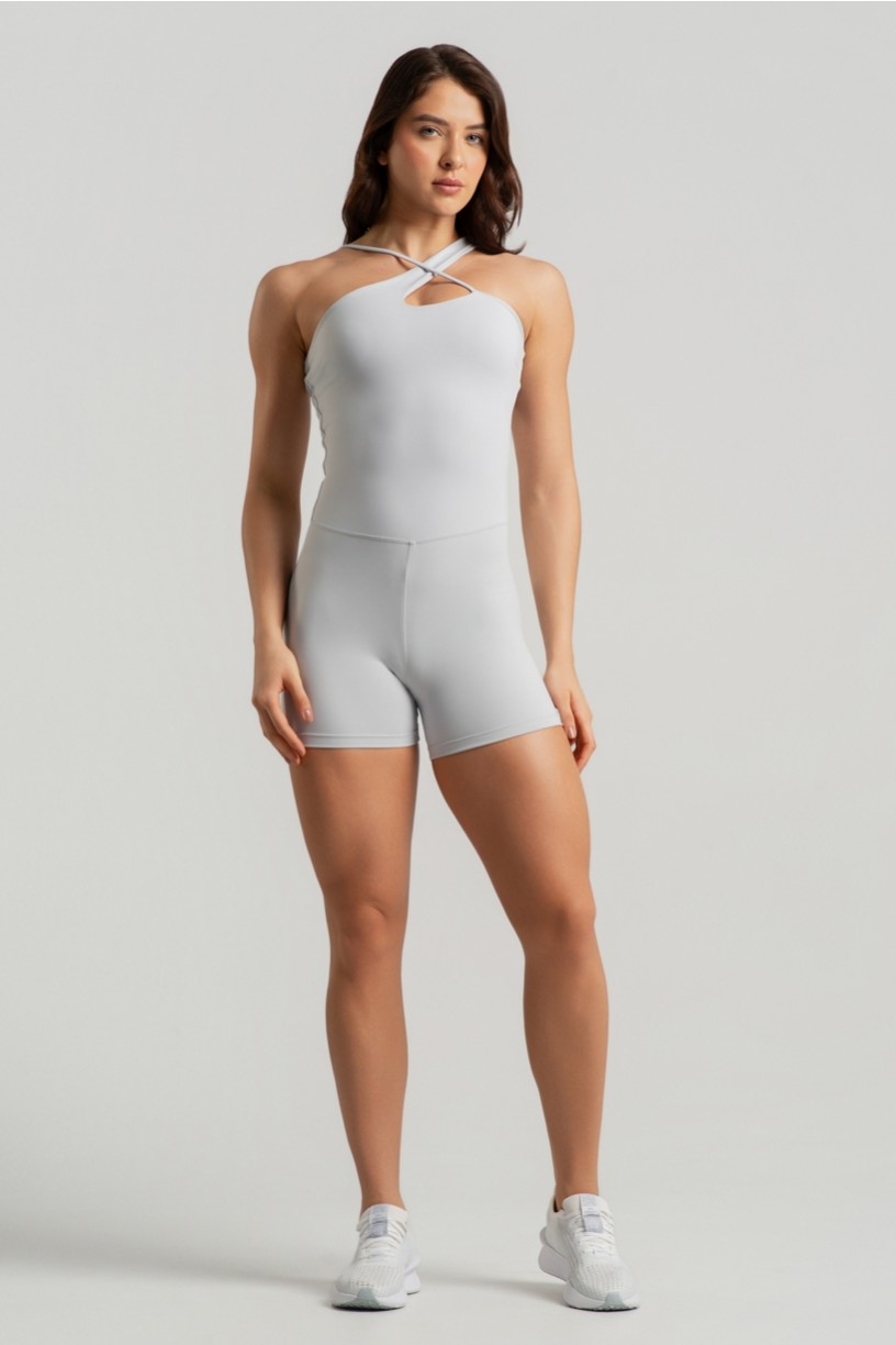 Macaquinho Assimétrico com Alças Diferenciadas (Gelo) | Ref: K4953-B