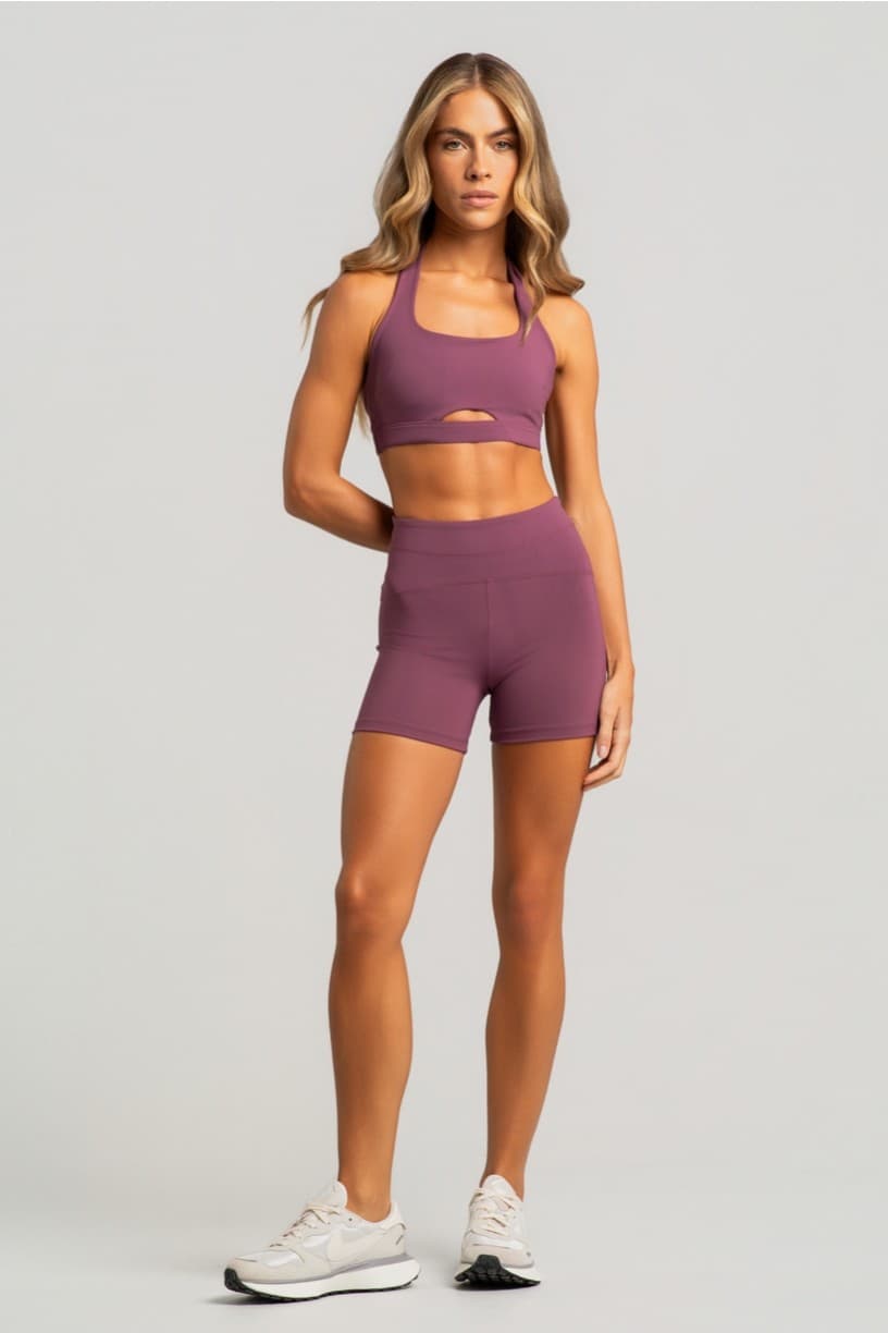 Short com Recortes no Cós (Malva) | Ref: K4958-A