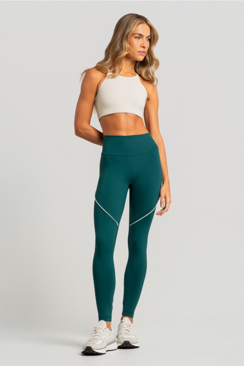 Top com Decote Alto e Alças Cruzadas (Off-White) | Ref: K4962-A