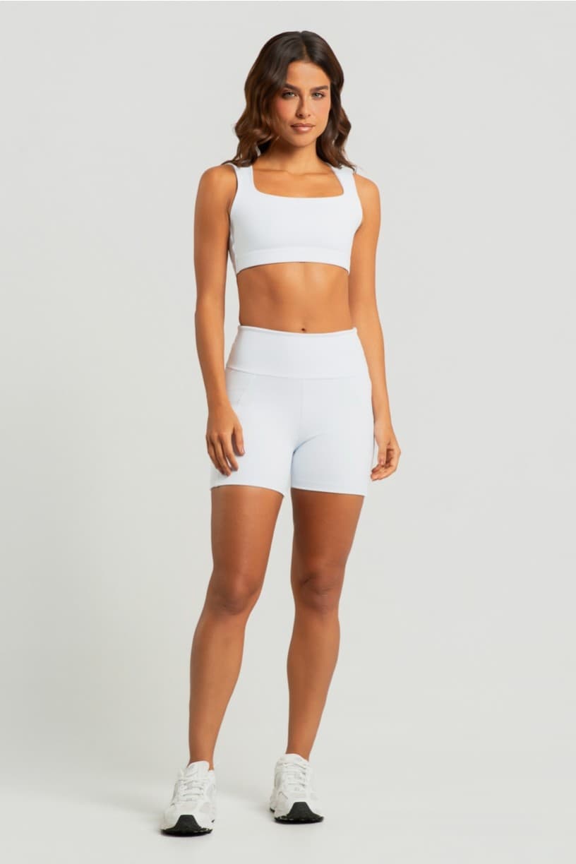 Short com Bolsos e Cobertura (Branco) | Ref: K4602-F