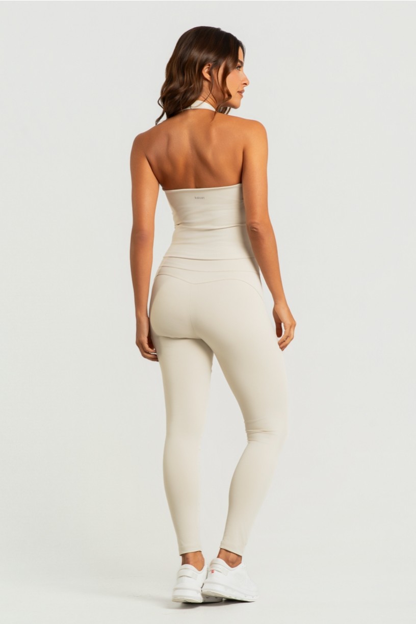 Calça Legging sem Gancho com Bolso Invisível (Off-White) | Ref: K5008-B