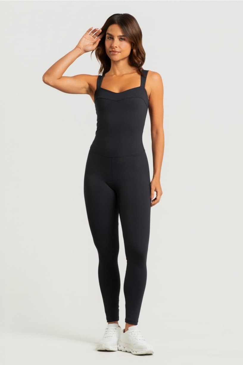 Macacão com Alças Largas (Preto) | Ref: K5018-A