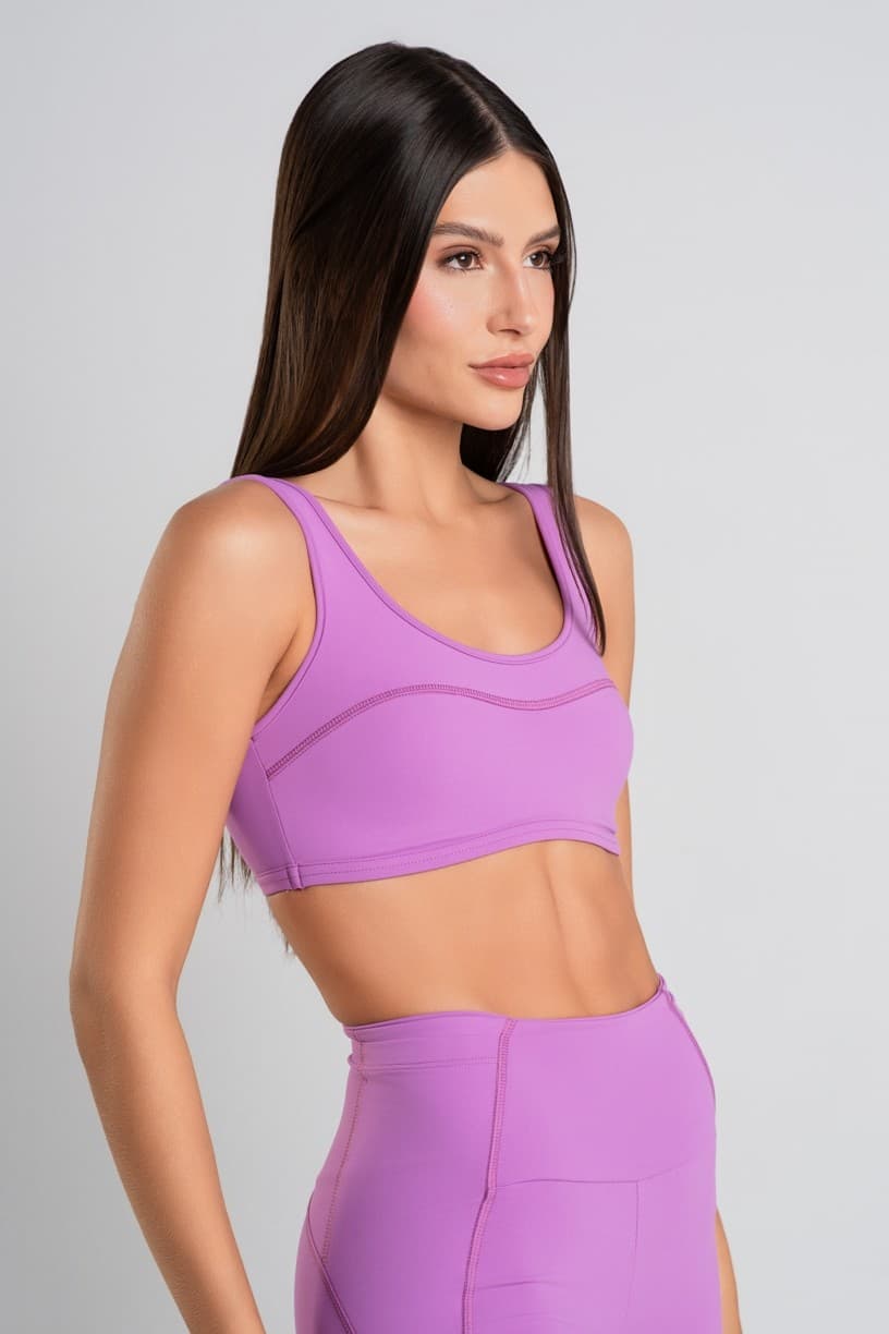 Top sem Cós e com Recorte Anatâmico (Orquídea) | Ref: K4421-C