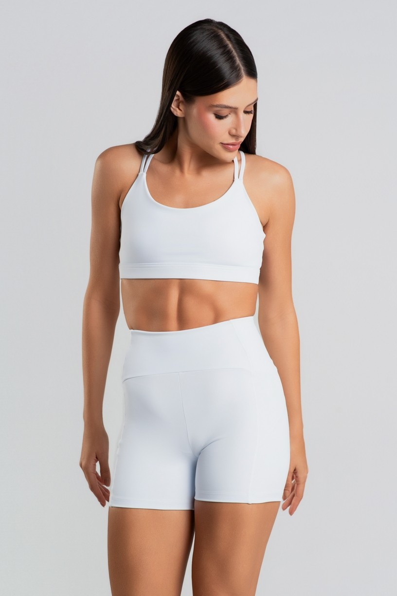 Short com Bolsos na Lateral do Cós (Branco) | Ref: K4593-C