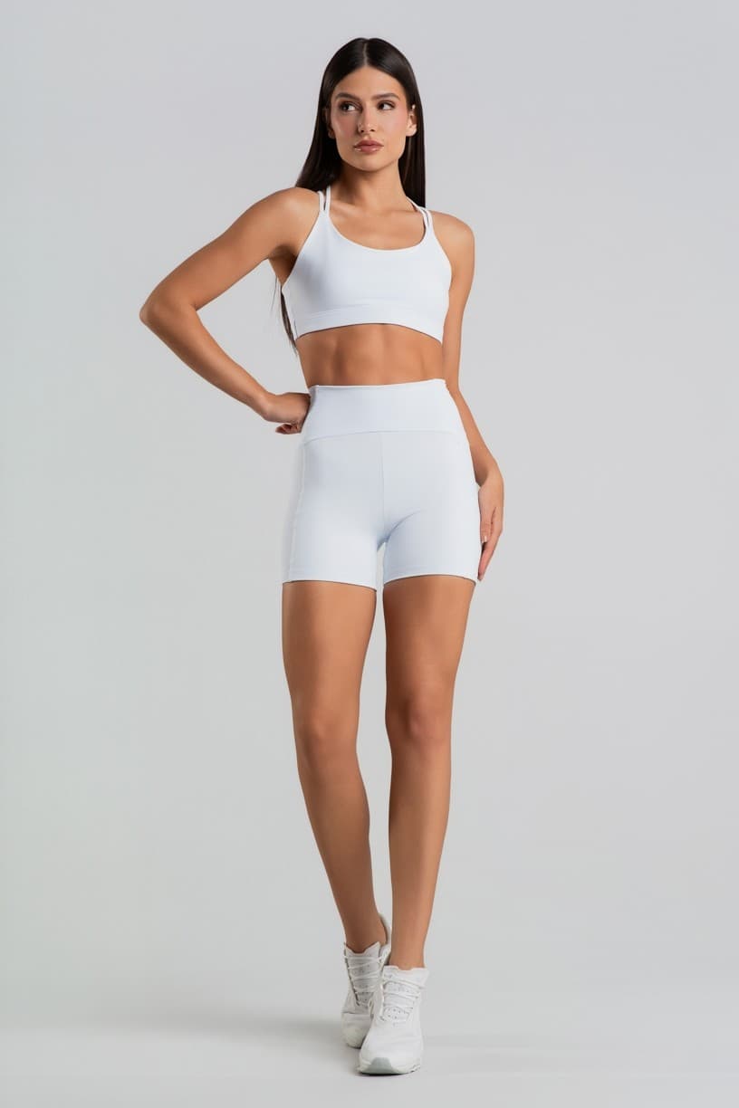 Short com Bolsos na Lateral do Cós (Branco) | Ref: K4593-C