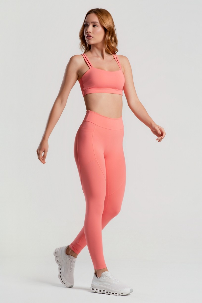 Calça Legging sem Gancho com Bolsos e Cós Estreito (Aquarela) | Ref: K5075-A