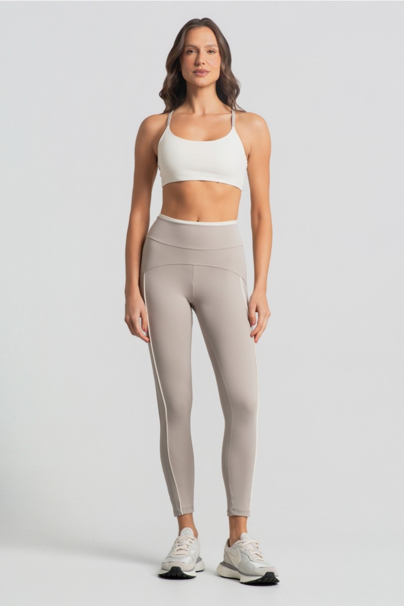 Top com Alças Contrastantes (Vanilla / Duna) | Ref: K4980-A