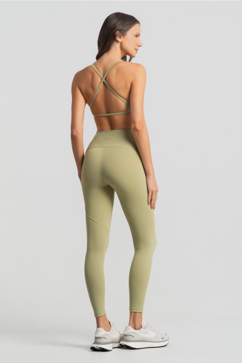 Calça Legging com Recortes e Cós Diferenciado (Lemon) | Ref: K4479-C
