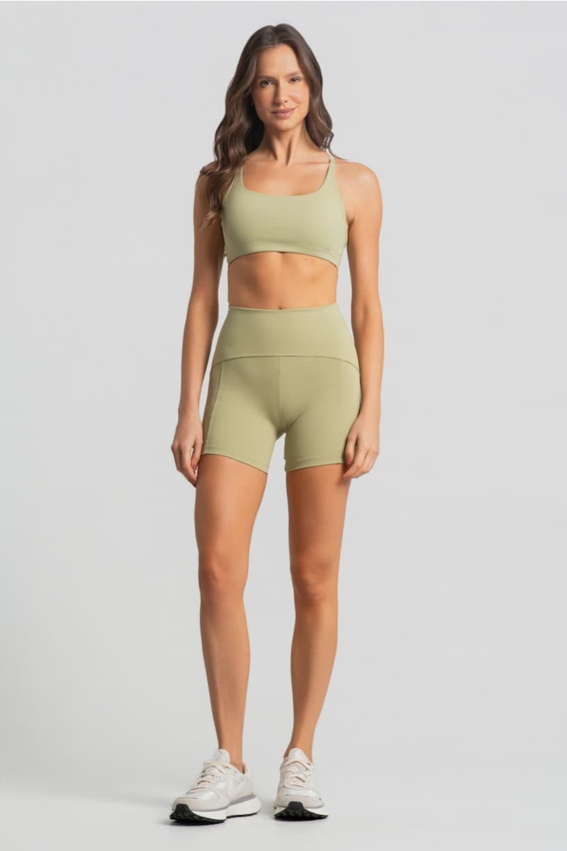 Short com Recortes e Cós Diferenciado (Lemon) | Ref: K4480-C